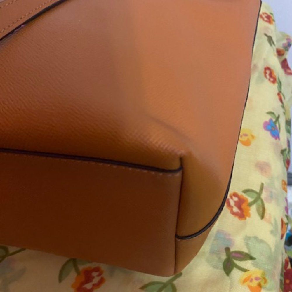 Coach (f58846) City Tote Tangerine Crossgrain Leather Zip Top - Picture 7 of 15